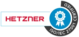 Driften sker hos Hetzner, som är ISO/IEC 27001-certifierat